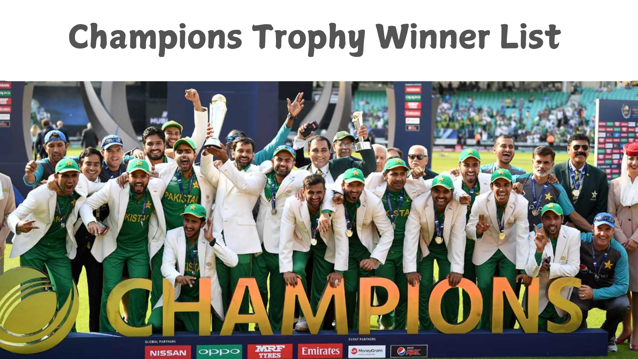 list of winners of champions trophy