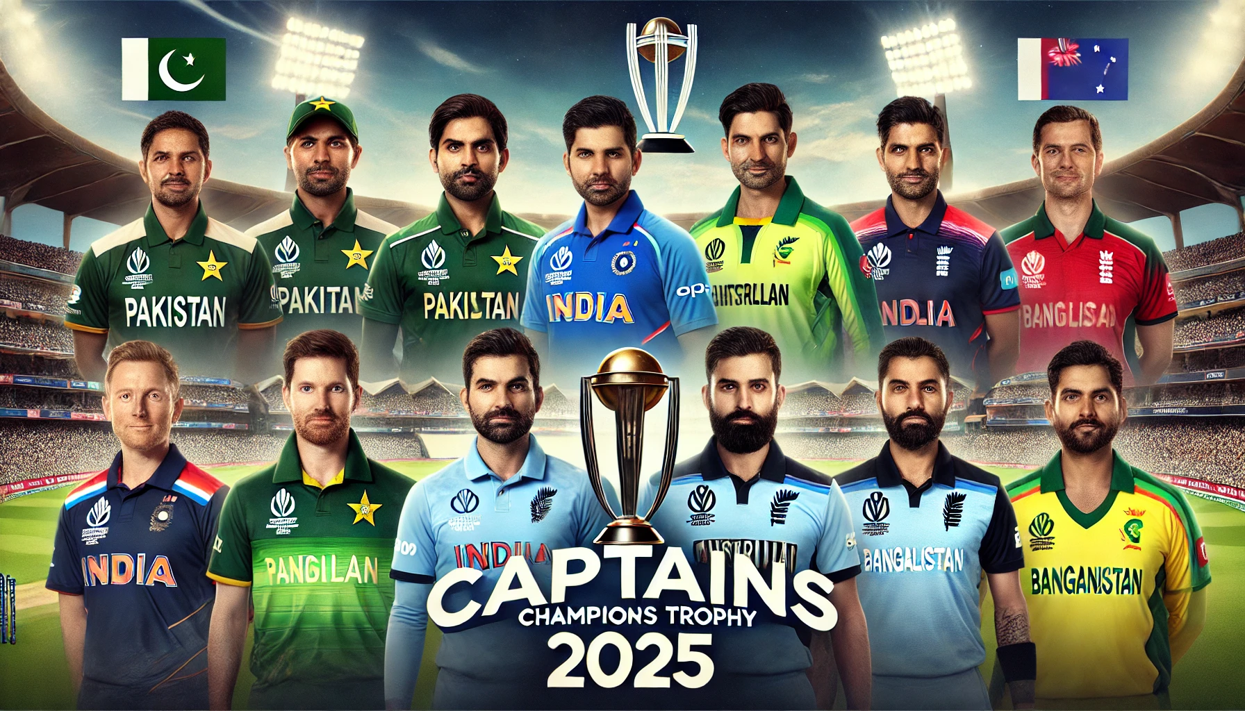 Captains of ICC Champions Trophy 2025