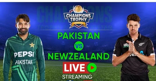 Pakistan vs New Zealand Live Streaming Champions Trophy 2025